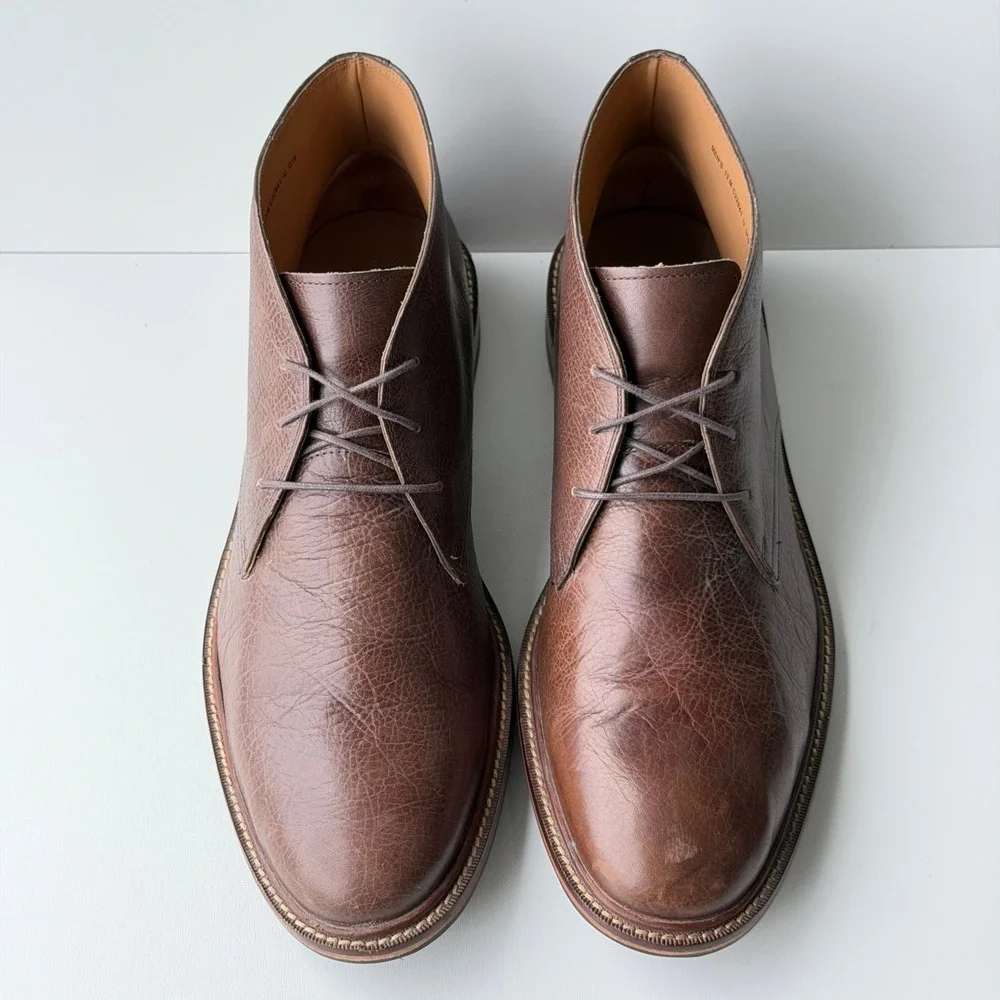 Cole Haan Chukka Boots Men 13 Brown Leather Lace Up Dress Shoes Heritage Preppy